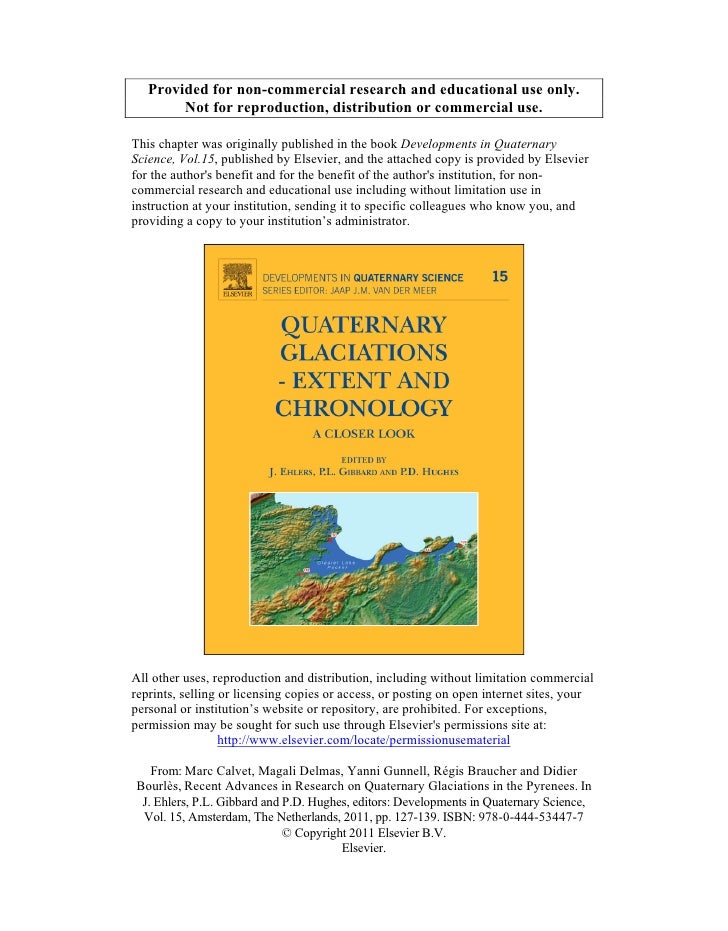 Quaternary glaciations: extent and chronology, Deel 3